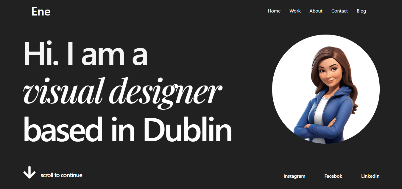 Wordpress UI/UX Portfolio site